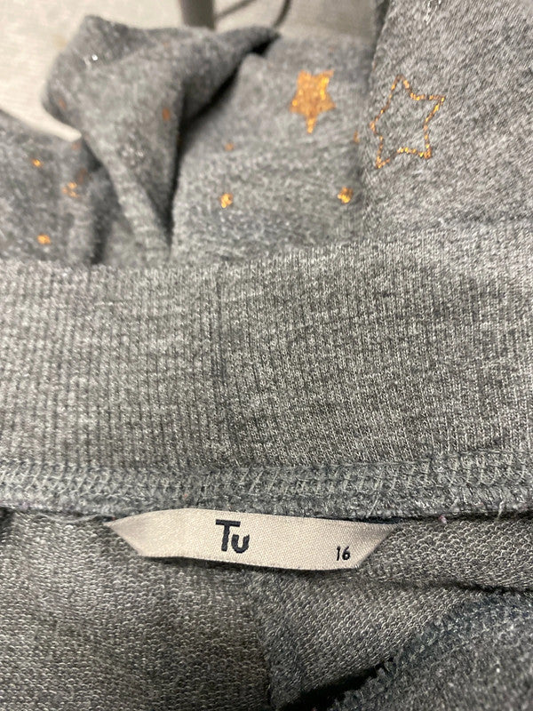 Fabulous TU grey star pyjama jogger bottoms Uk16!KS003
