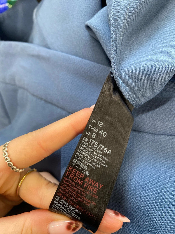 Stunning Topshop blue tall cropped office trousers UK 12 HS001