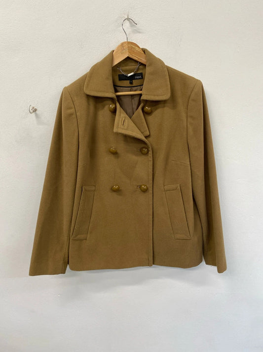 Classic Next mustard short Peacoat 18 double breasted KM003