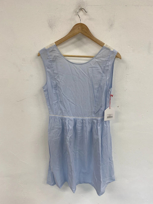 Cuisse De Grenouille Stylish Light Blue Summer Dress UK 10 JB003