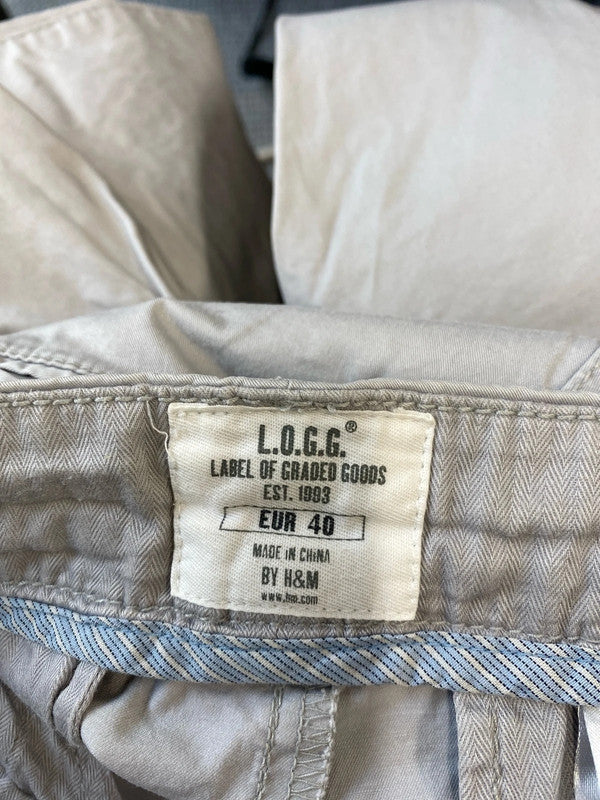 Fabulous H&M ladies light grey chinos Uk12 KM003