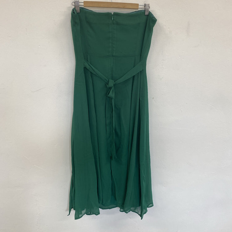 Sosandar Forest Green Belted Bandeau Midi Dress NWT UK 14 LW005