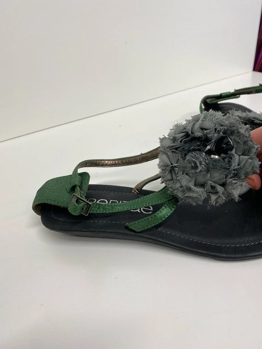 Fabulous Liberitae Rich Green small wedge sandal Uk4 MM005