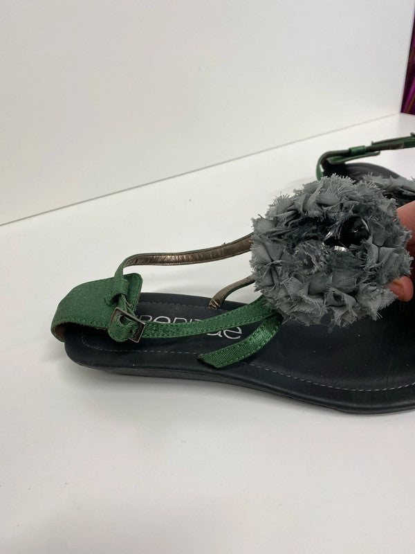 Fabulous Liberitae Rich Green small wedge sandal Uk4 MM005