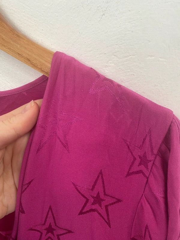 Very Fabulous Pink Starry Midaxi Dress UK 20 MD002
