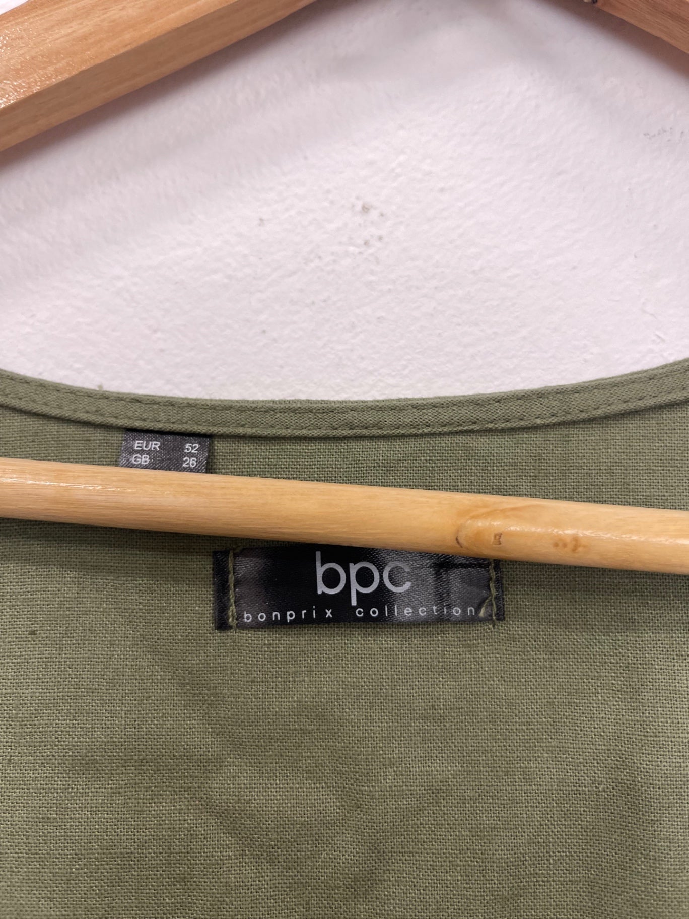 Stunning bpc Linen Cotton Jumpsuit UK24 Olive green LL554