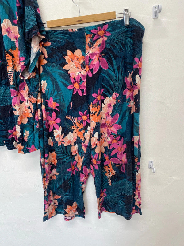 Fabulous Tropical pyjamas cropped bottoms & top summer chill #108 LK006