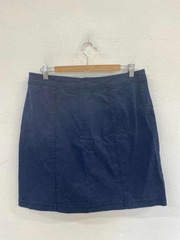 Boden Fab Navy Knee Length Canvas Skirt UK 14L LW005