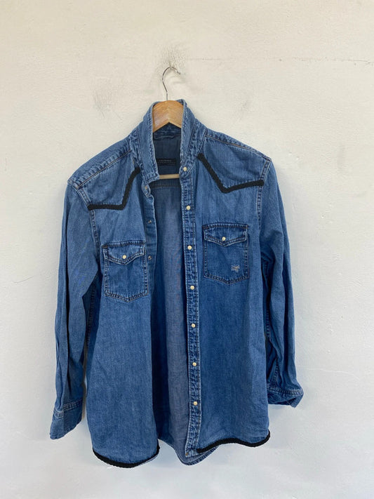 Zara Fabulous Denim Shacket Size S JM005