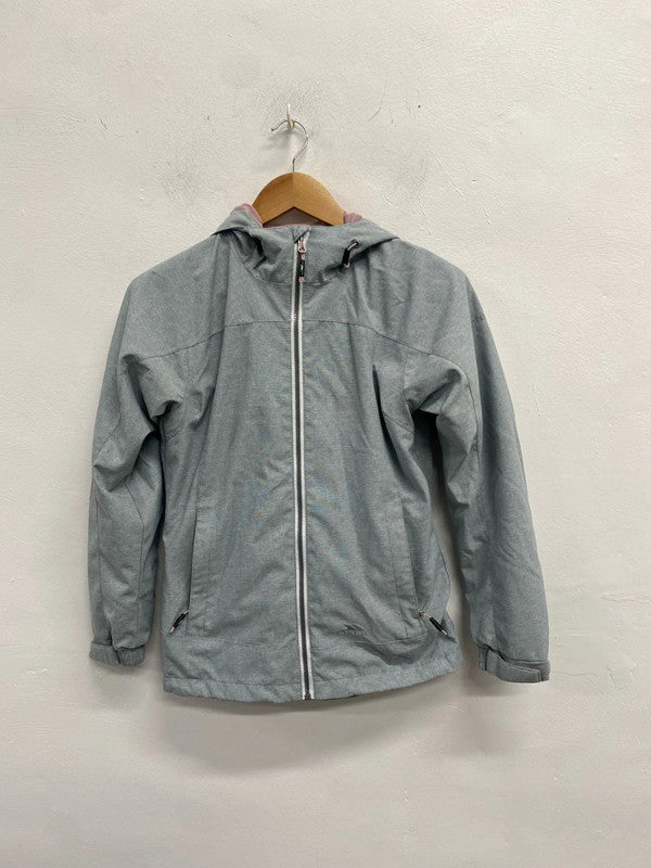 Lovely trespass grey windbreaker jacket waterproof uk XXS JS004