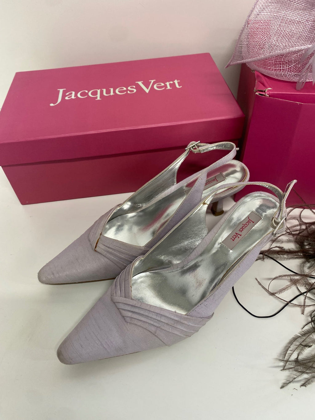 Stunning Jacques Vert Accesories bundle wedding shoes fascinate Uk 4 Lilac pearl KR559