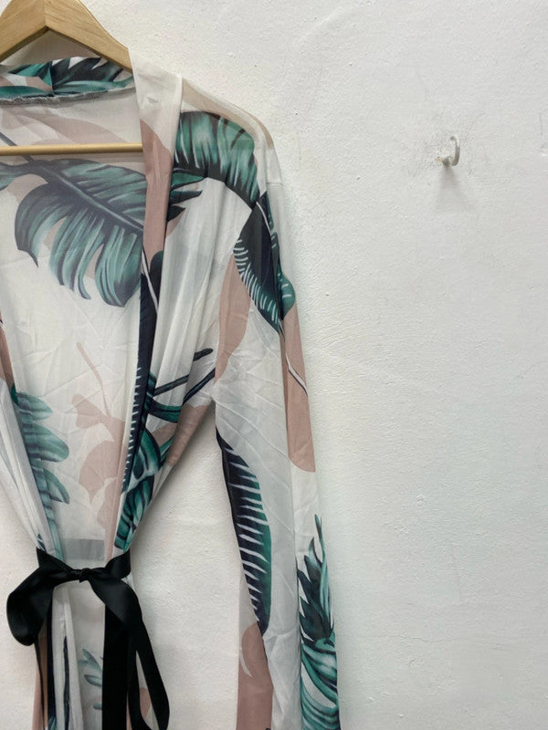Stunning Shein tropical pool cover kimono UkM LD003