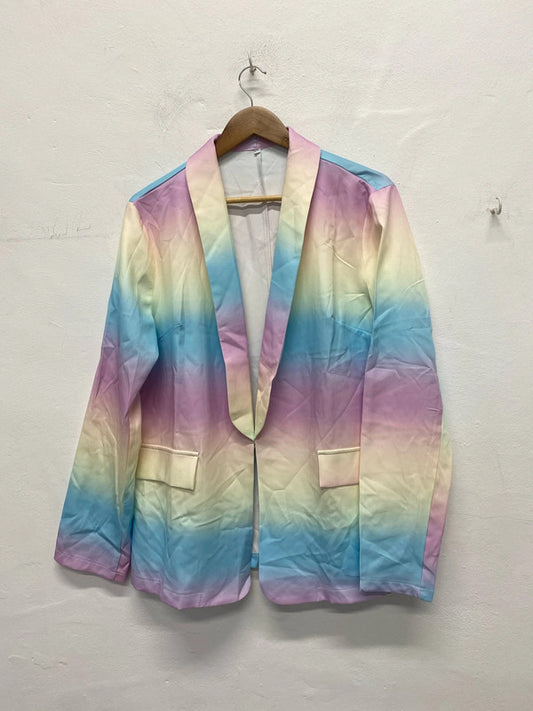 Fabulous rainbow Shein Blazer Uk XXL 16-18 rainbows 🌈 YM001