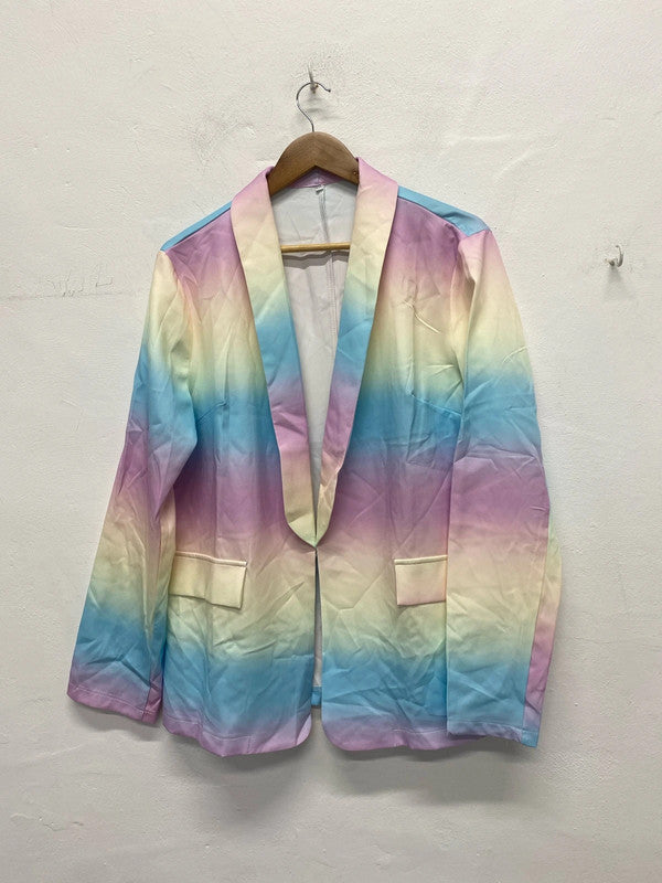 Fabulous rainbow Shein Blazer Uk XXL 16-18 rainbows 🌈 YM001