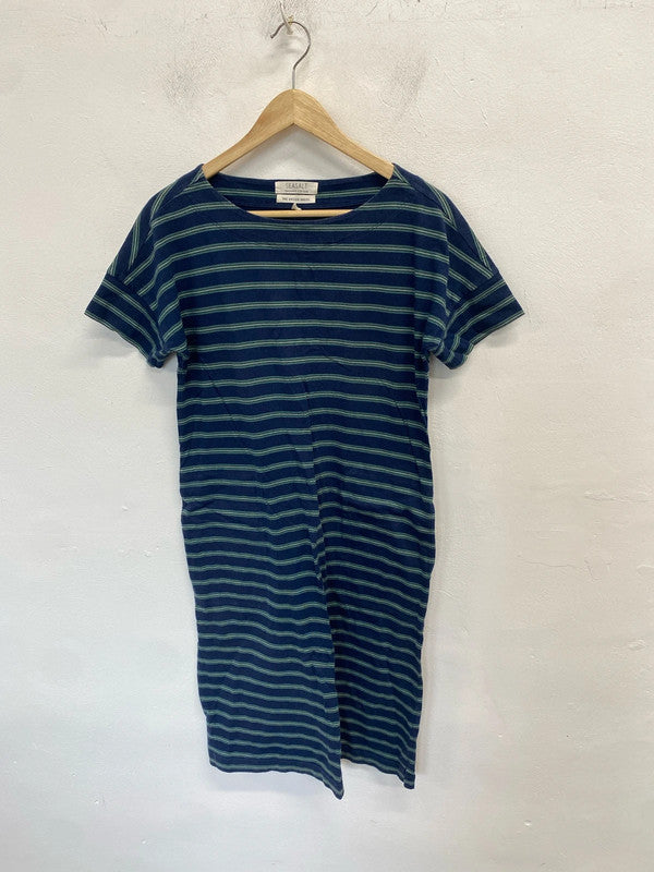 Lovely Seasalt Cornwall blue green striped tunic UK 10 MM005