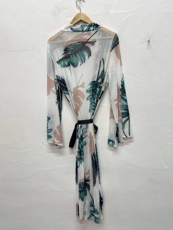 Stunning Shein tropical pool cover kimono UkM LD003