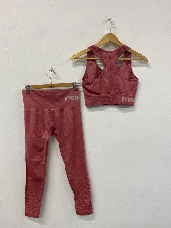 Ryderwear Chic Pink Sports Bra & Leggings Set Size M DS002