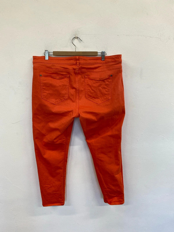 White Stuff Fabulous Dreamy Orange Jeans UK 20 KN002