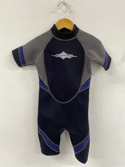 Summer fun Osprey shortie wetsuit black grey 6-8 CR002