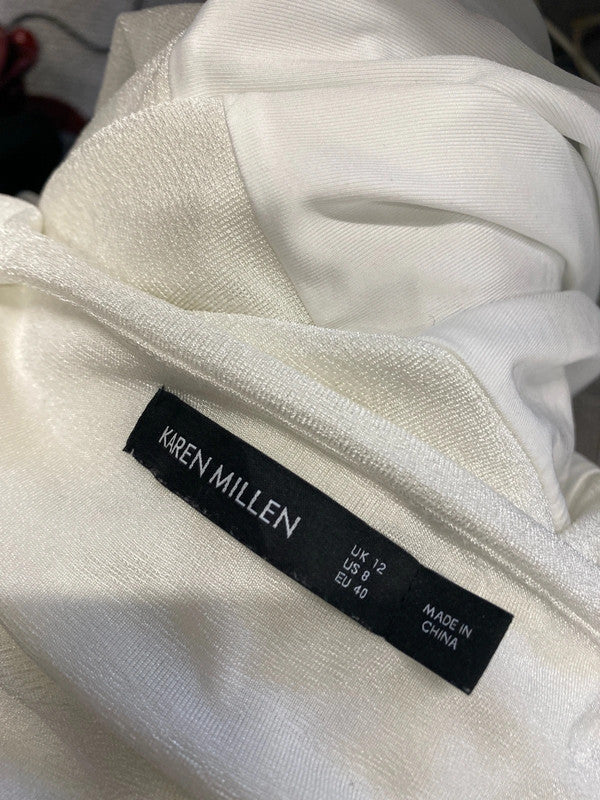 Lovely Karen Millen white bodysuit UK 12 LN001