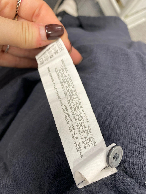 Lovely Zara navy cotton shirt UK L KS002