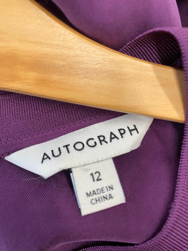 Fabulous Autograph purple stunning Dress Uk12 SS002