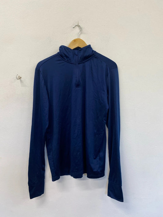 Fabulous crivit dark blue quarter zip top uk 12 KD001