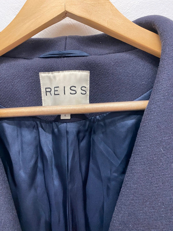 Fabulous Reiss Myla funnel neck wool blend overcoat UkL GJ001