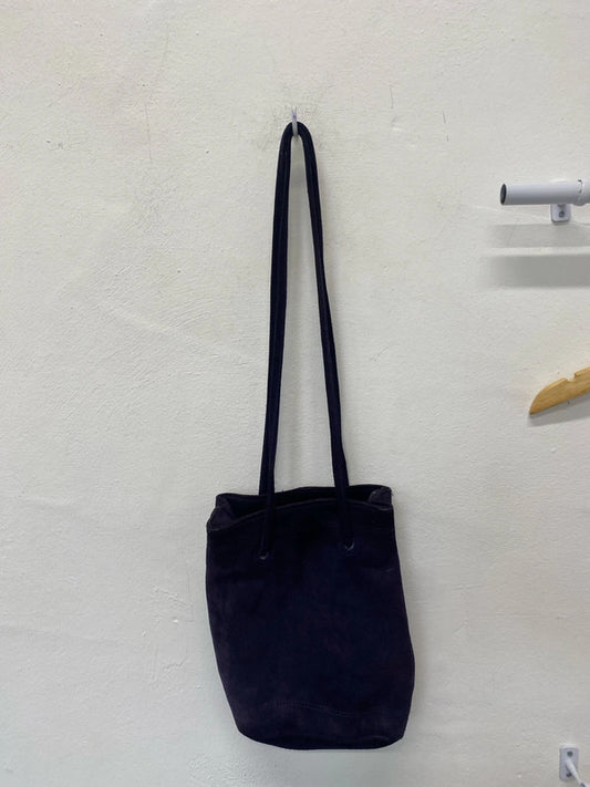 Fabulous Suede deep purple handbag vintage 1990’s MM005