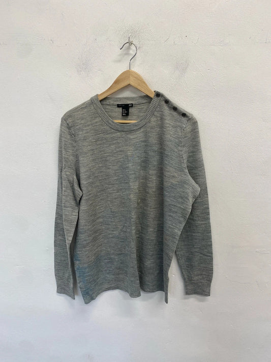 Lovely H&M grey merino wool jumper UK XL KM003