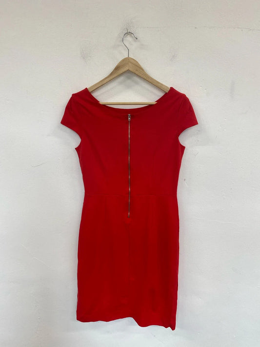 Great Plains Stylish Red Jersey Balloon Dress Size M LW005