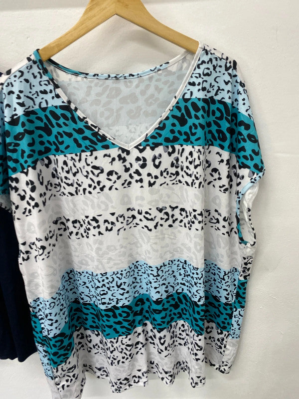 Fabulous duo of Leopard animal print tops Uk3XL Shein #9 Rg021