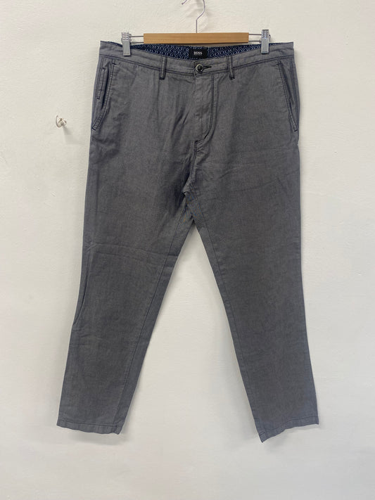 Hugo Boss Crigan2 grey blue chino pant 36r AM012