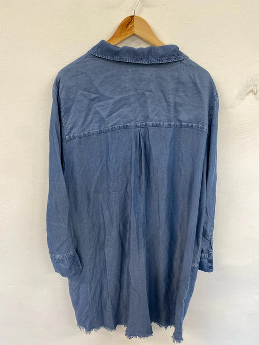 Fun and flirty H&M denim wash dress uk 14 NC001