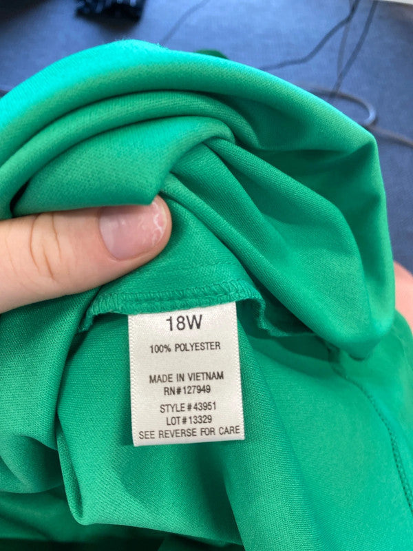 Stunning Emma & Michelle green floaty fit and flare dress uk 18 NC001