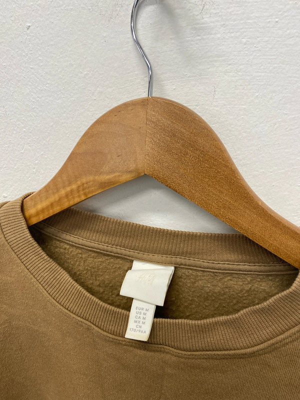 Fabulous Tan brown sweatshirt shoulderpads UkM JB001