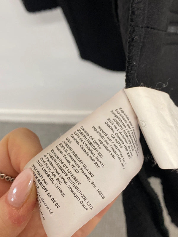 Stunning Joseph Ribkoff Black Longline Jacket Textured Blazer UK 10 KM004