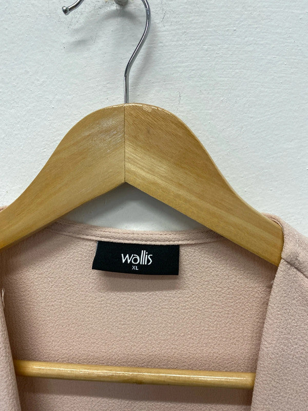 Fabulous Rose pink open front Lagenlook jacket UkXL Wallis IZ001