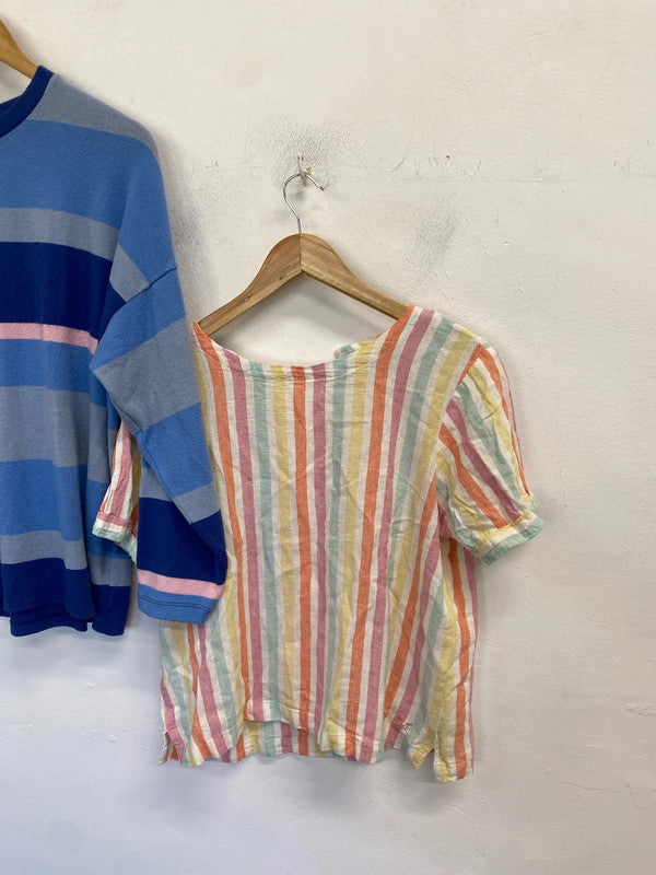 Stunning duo of stripy tops spring vibe next crew clothing company UK 14 KM005 #3