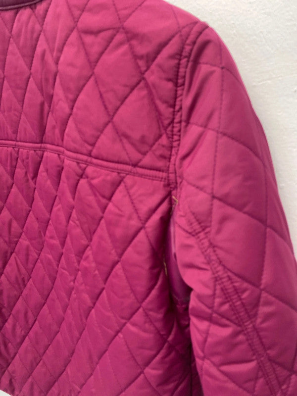 Fab Cerise Pink quilted jacket from River Island UK6 KM004