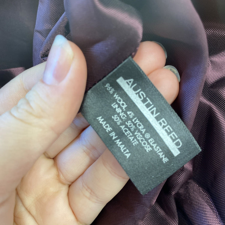 Austin Reed Charcoal Grey Wool Blend Belted Midi Dress UK 14 KM005