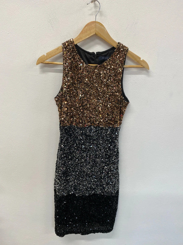French Connection Stunning Beaded Sheath Mini Dress UK 6 KM004