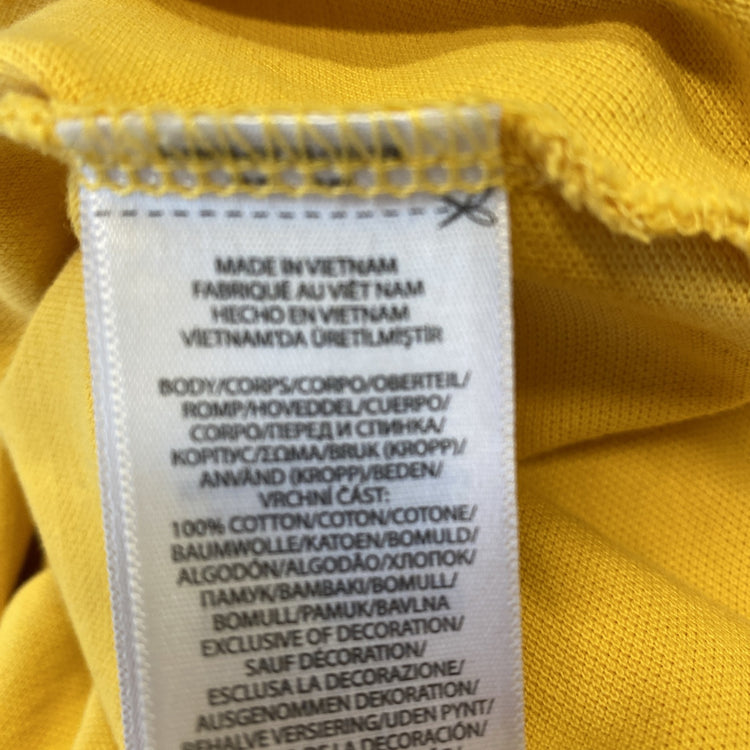 Ralph Lauren Polo Shirt Size Large Amber Yellow Cotton Custom Slim Fit JB001