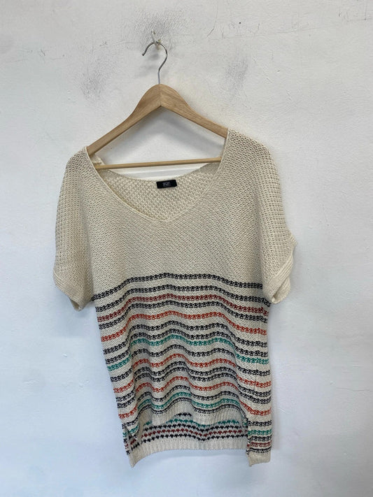 Stunning F&F crochet striped top UK10 MB001