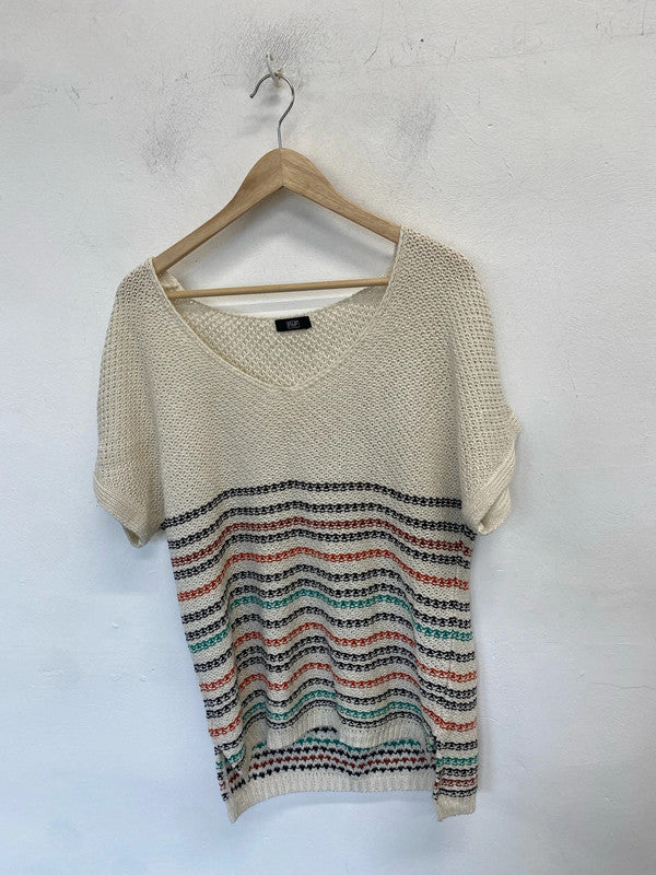 Stunning F&F crochet striped top UK10 MB001