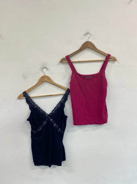 Phase Eight & River Island Fabulous Cami Tops Duo UK 12 #51 MM005