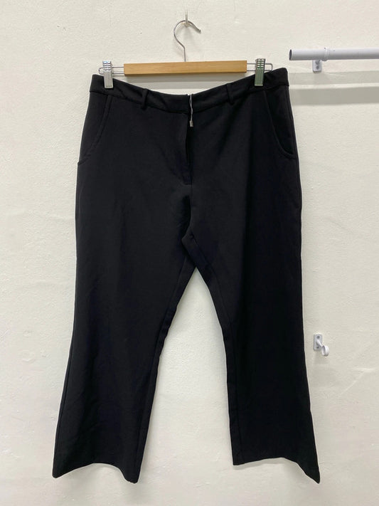 Fabulous Black cropped formal trousers Uk12 Sosandar LW005