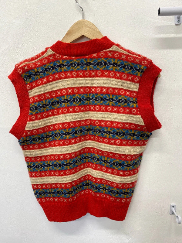 Miss Selfridge vintage Shetland wool fair aisle tank UkS MM005