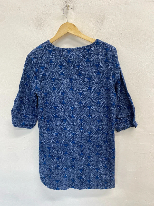 Lovely Seasalt Cornwall navy peacock lady tunic UK 12 MM005