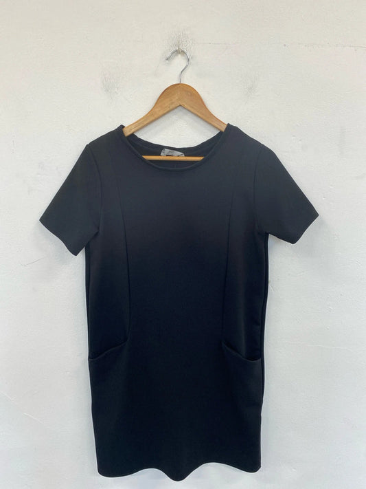 F&F Stylish Black Tunic Mini Dress UK 10 SW001